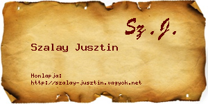 Szalay Jusztin névjegykártya